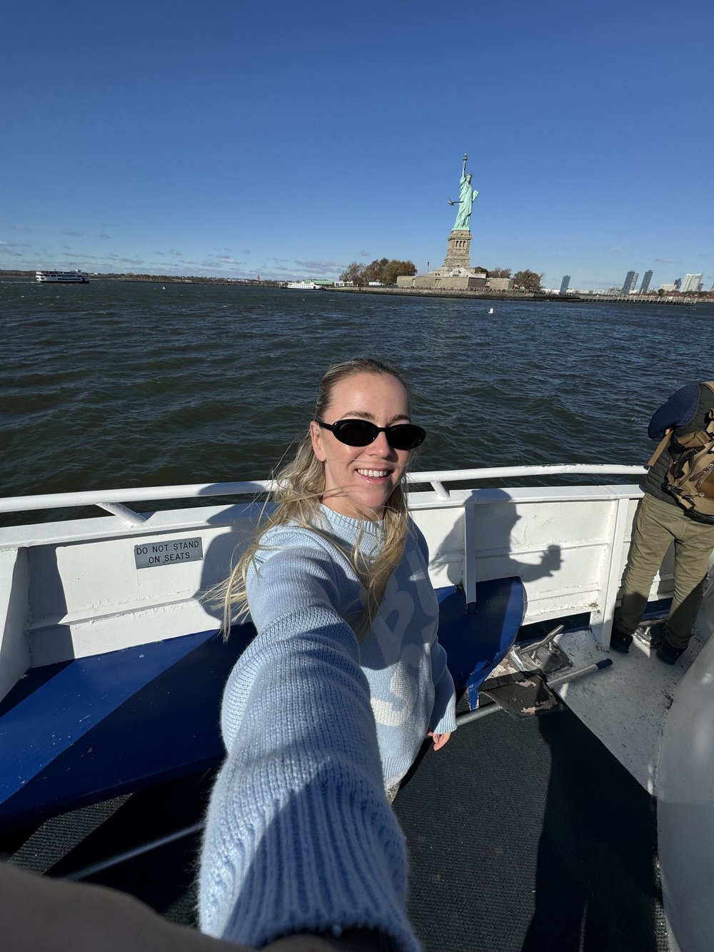 Cruising past the Statue of Liberty