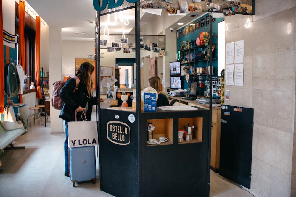 Reception area at Ostello Bello Grande