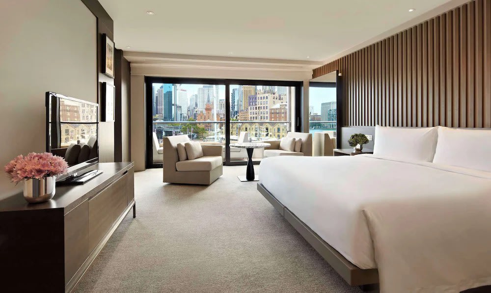 Luxury room at Park Hyatt Sydney overlooking the harbour
