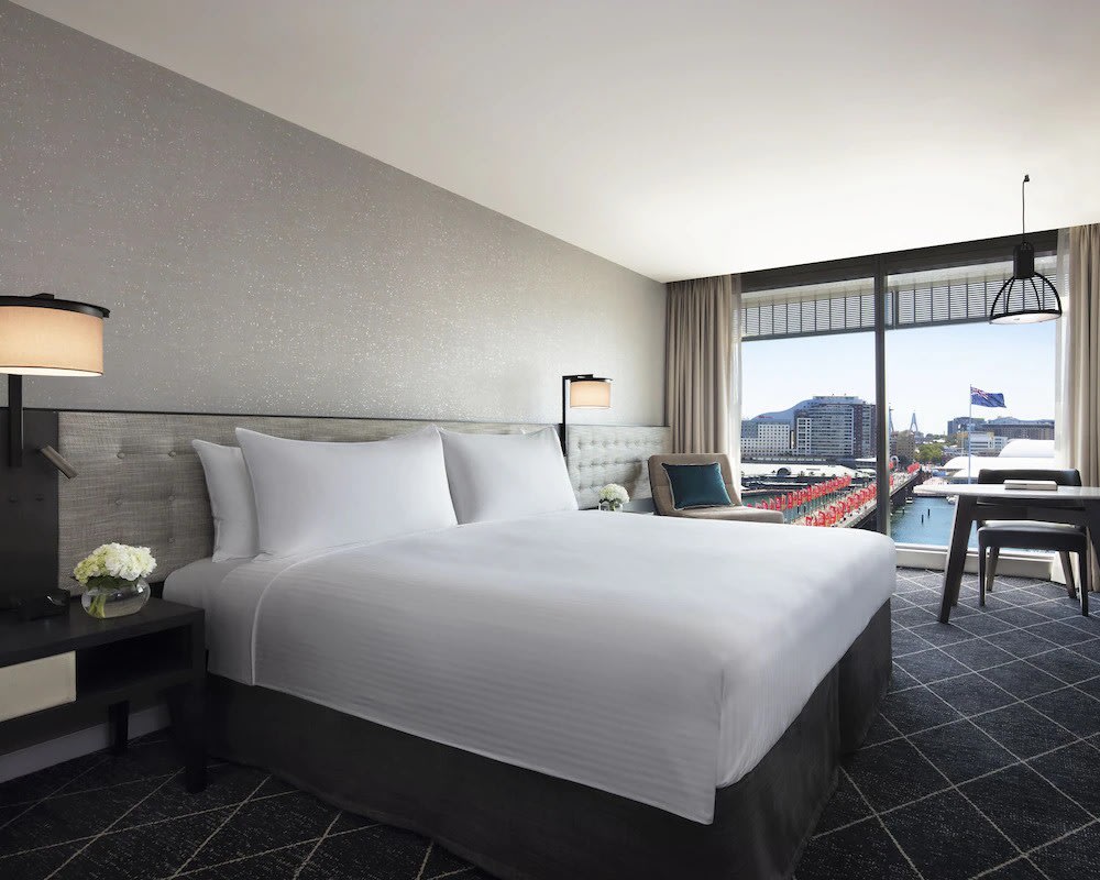 Hyatt Regency Sydney room overlooking Darling Harbour