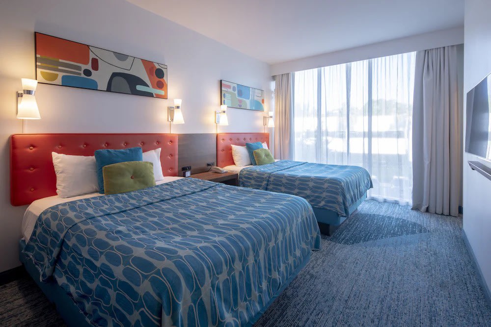 Family-friendly room at Universal’s Cabana Bay Beach Resort in Orlando