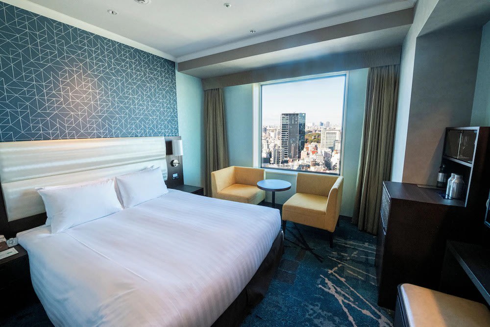 Hotel room with city view at Shibuya Excel Hotel Tokyu