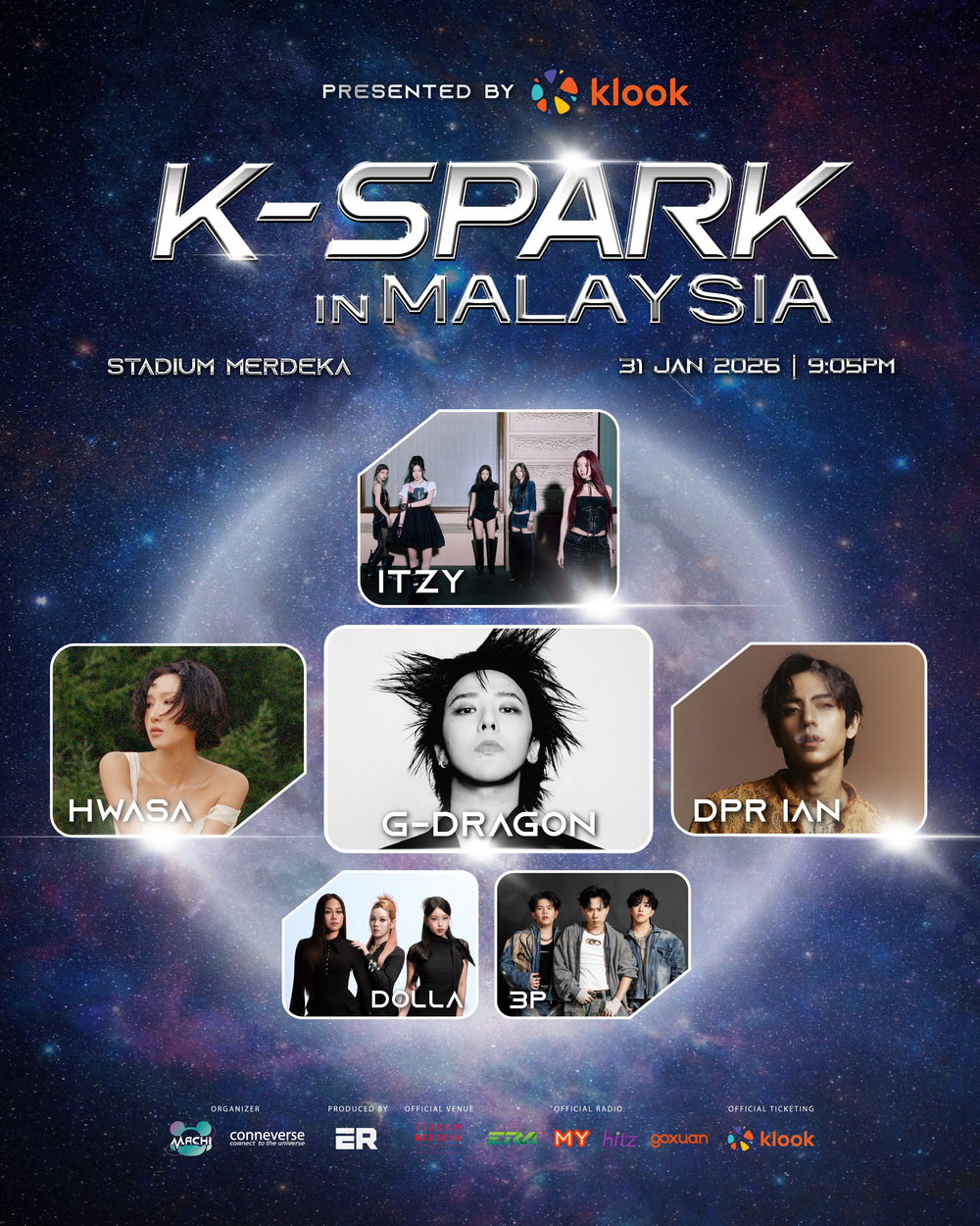 k-spark in malaysia 2026 g-dragon hwasa itzy dpr ian 3p dolla klook my