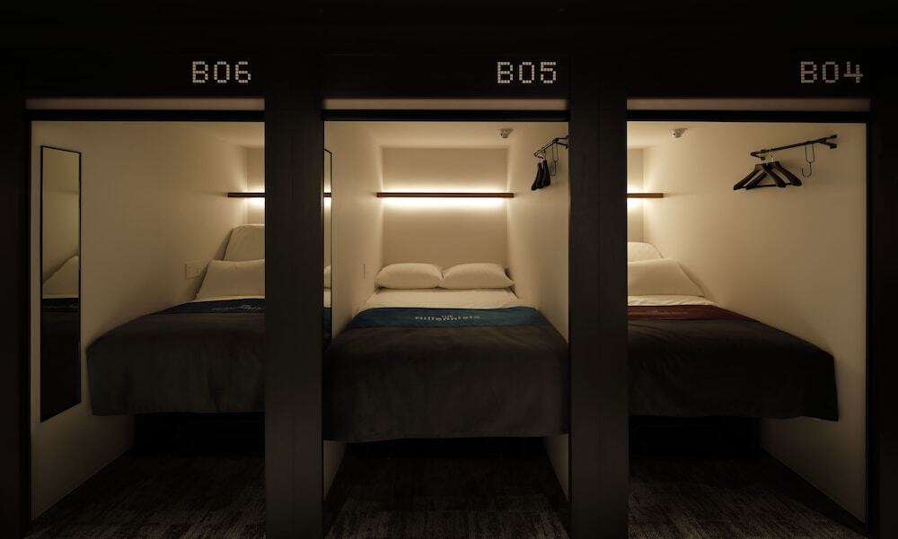 Capsule-style rooms at The Millennials Shibuya hotel