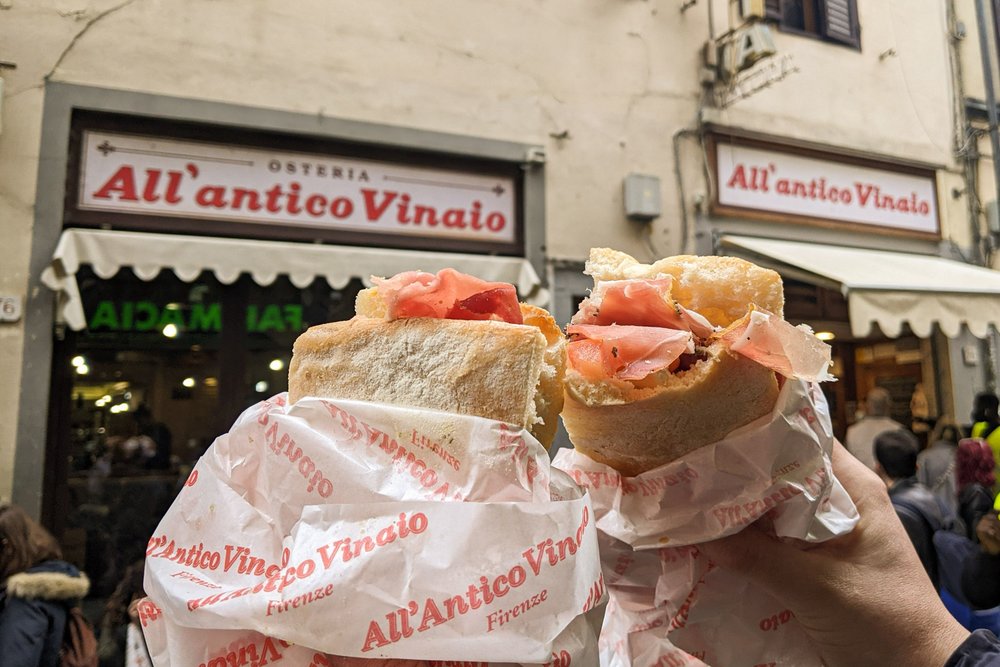 Florence’s famous schiacciata farcita