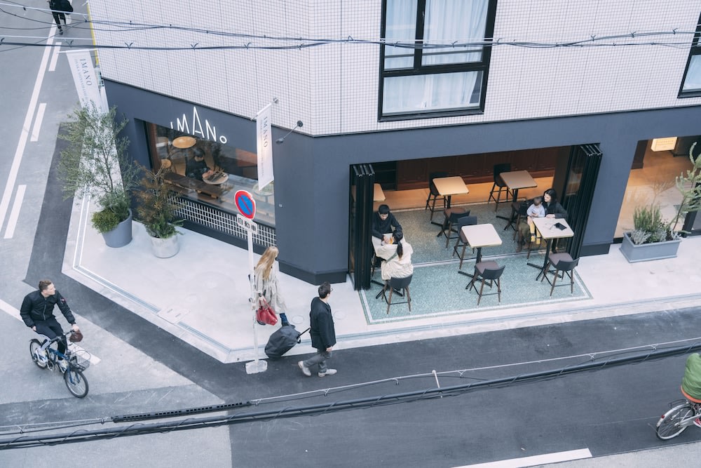 IMANO Osaka Shinsaibashi hostel exterior near Namba area