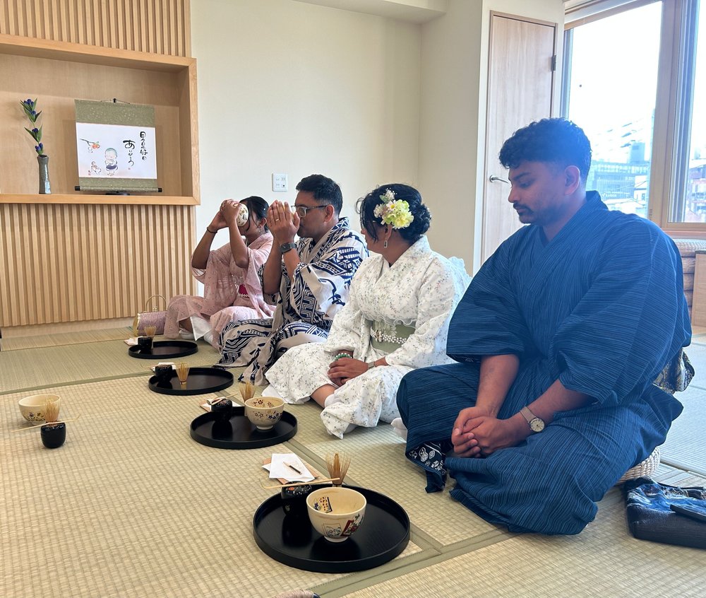 Tea ceremony with matcha tasting