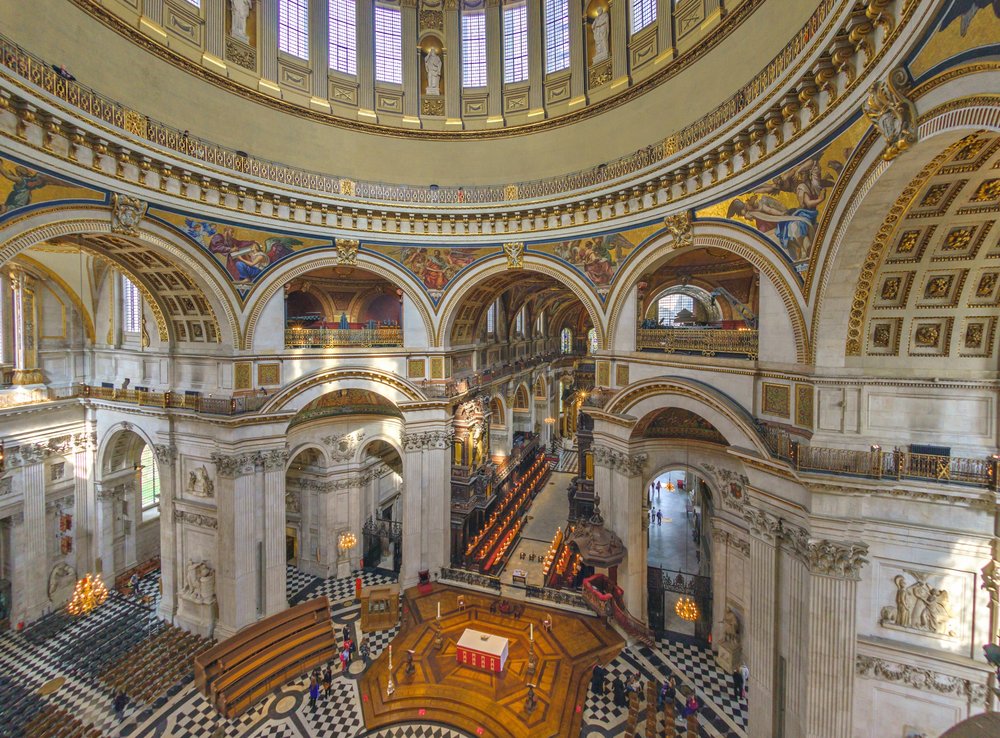 Inside St. Paul’s Cathedral in London