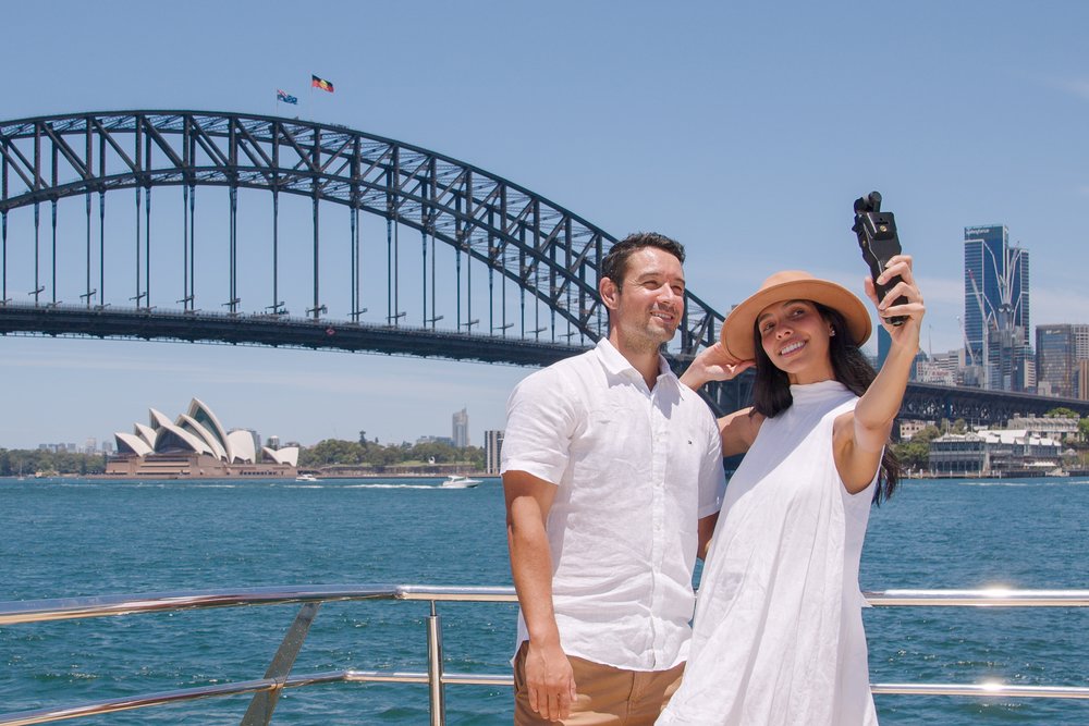 Take pictures of iconic landmarks on the Sydney Harbour Cruise