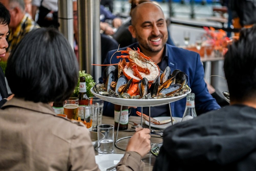 Catch up with friends over a lobster dinner at Searock Bar and Grill