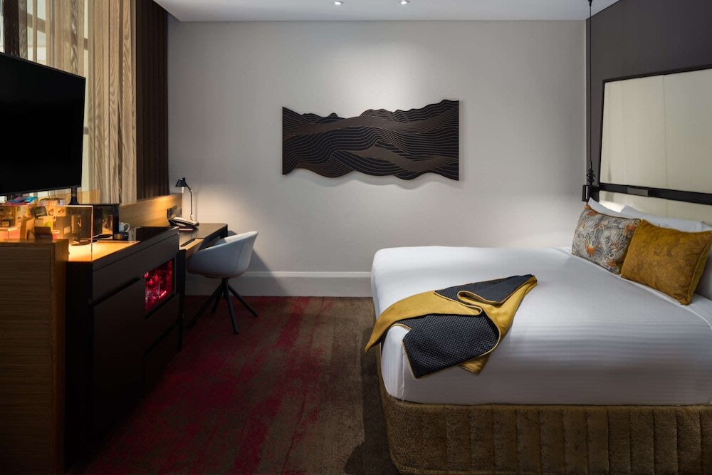 Inside a hotel room in QT Sydney