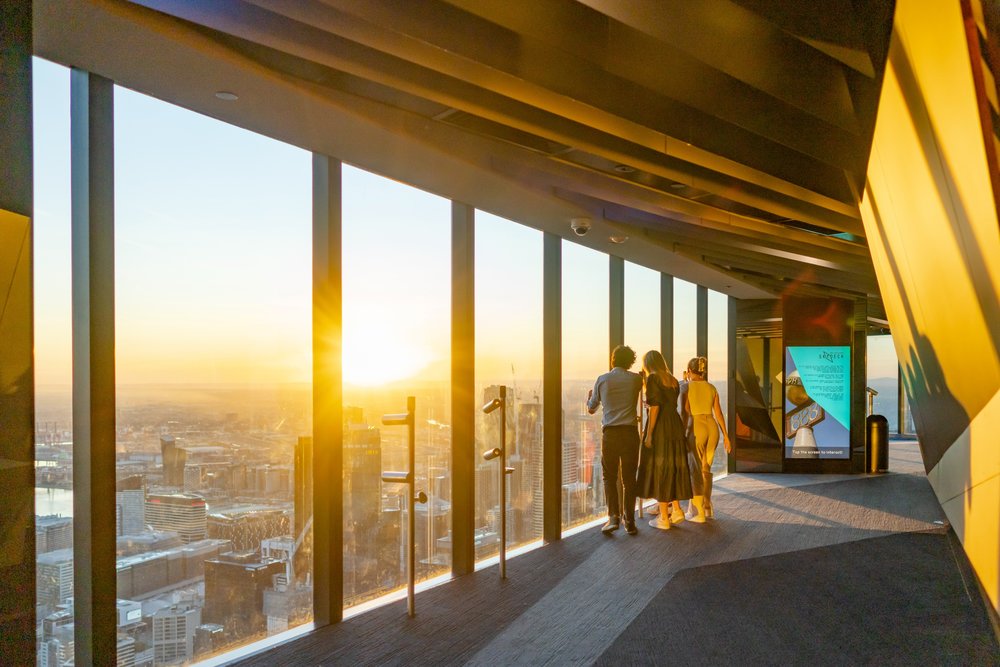 View from Melbourne Skydeck at sunset