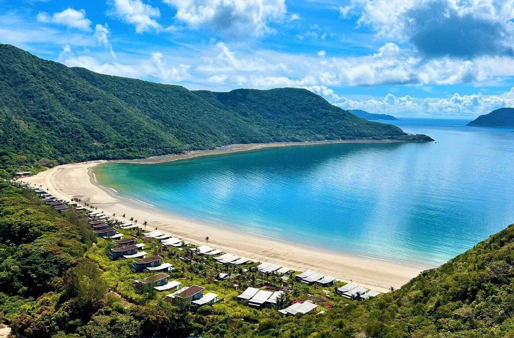 Con Dao beaches with clear blue water and peaceful, unspoiled coastline
