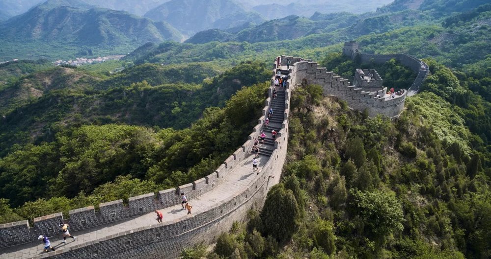 Great Wall Marathon Aerial Shot