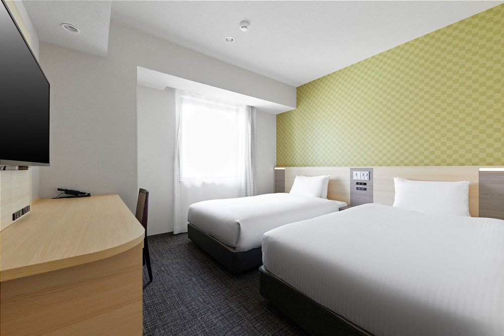 Standard twin room at Sotetsu Fresa Inn