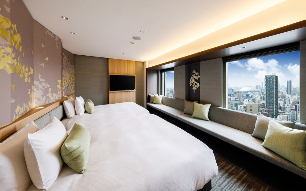 Premium twin room at Hotel Nikko Osaka