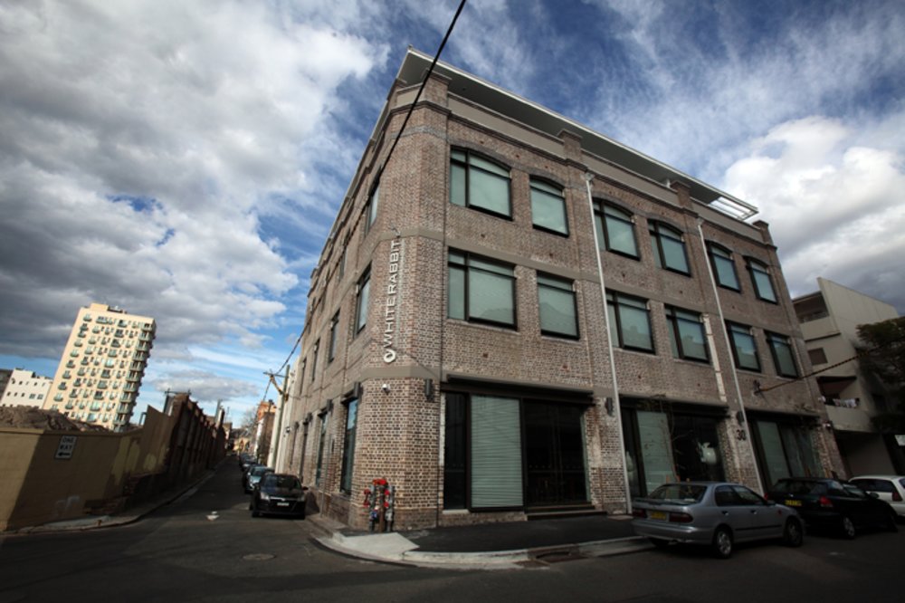 Sydney art galleries - Exterior of White Rabbit Gallery in Sydney showcasing a modern brick gallery building