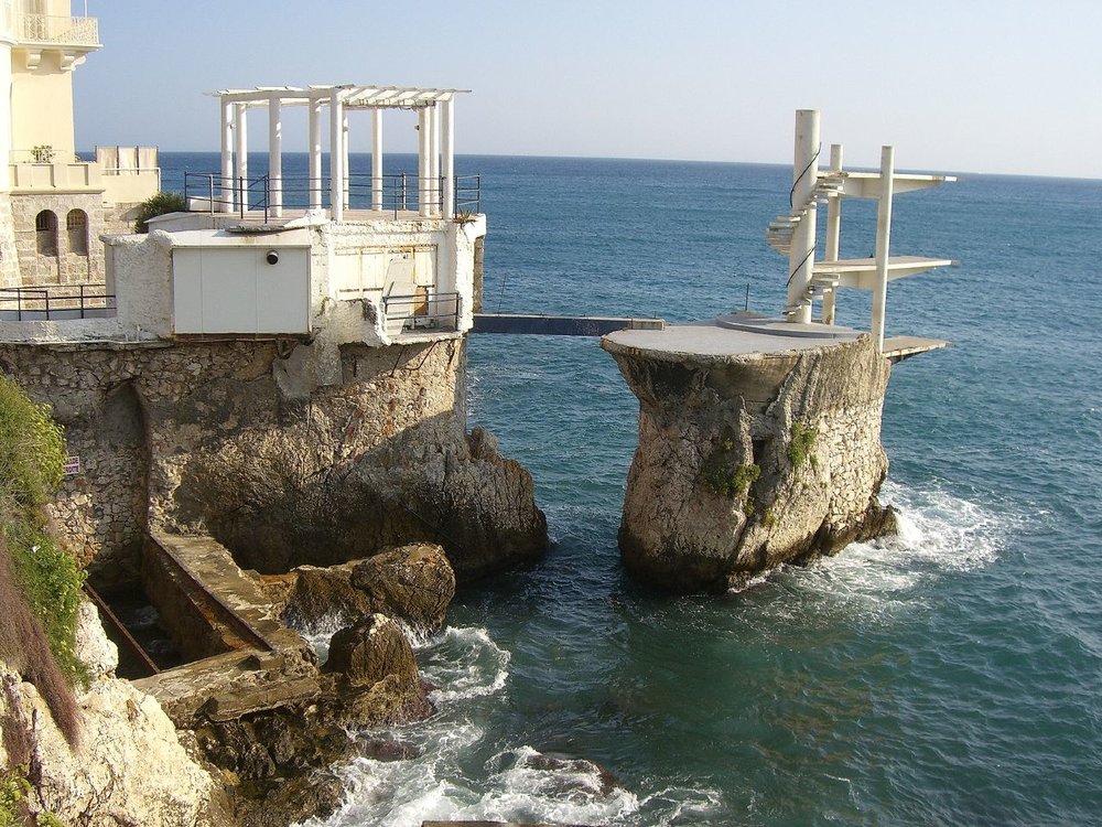 View of the cliffs at Plage de la Réserve