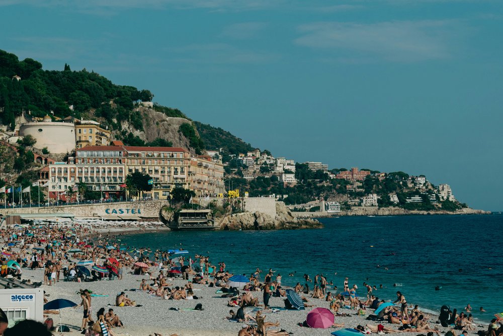 Tourists during summer in Nice, France