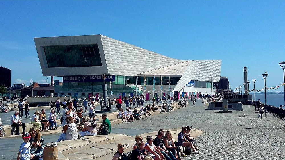 Outside the Museum of Liverpool