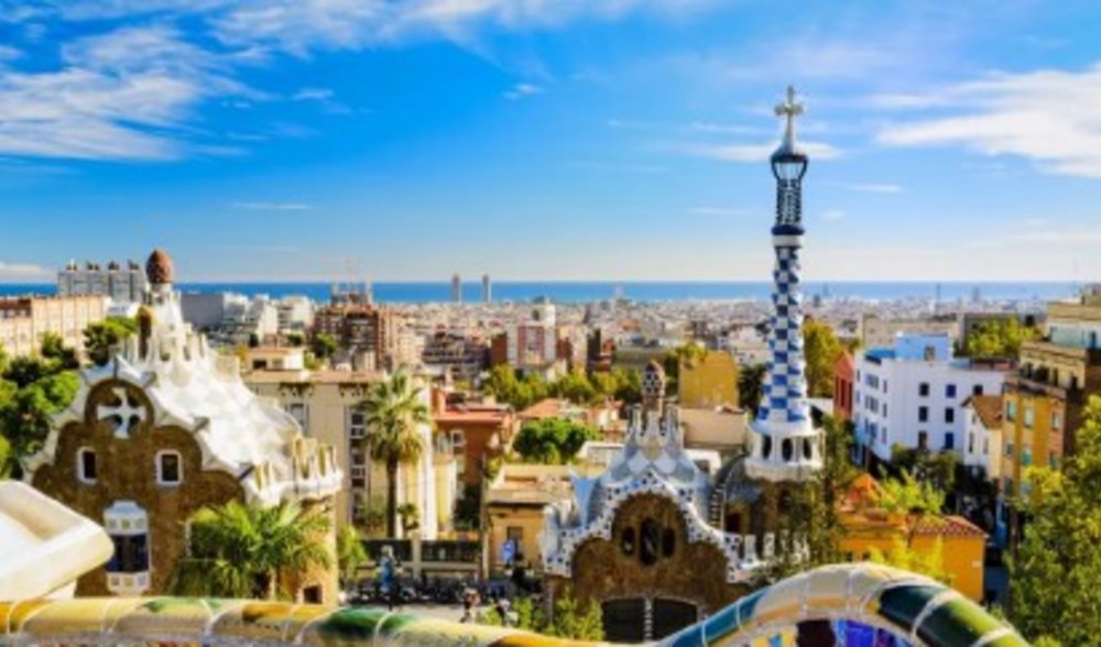 Admire the stunning Spanish architecture.