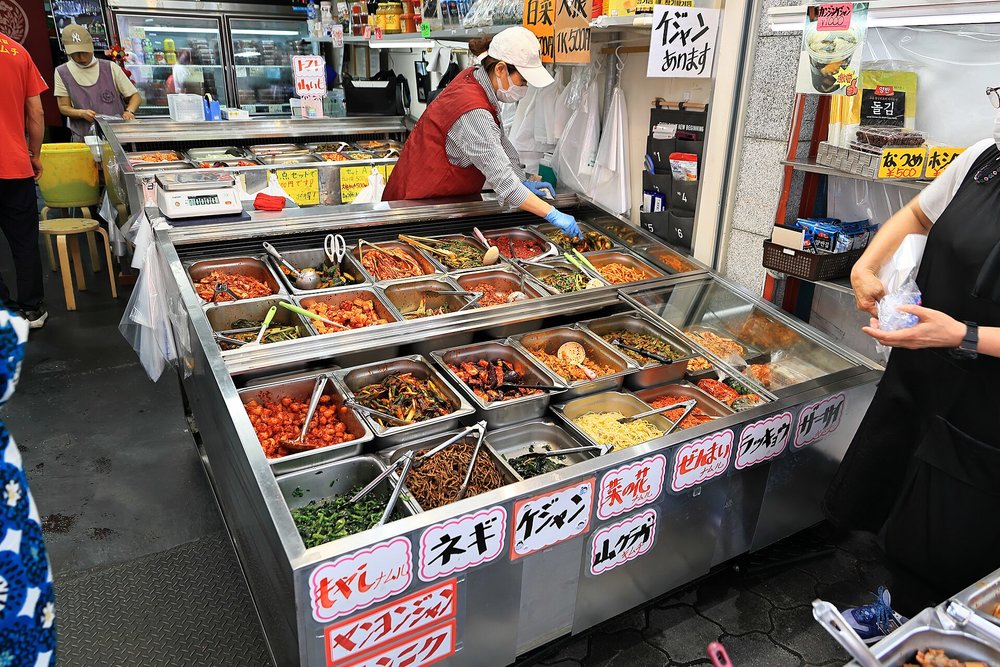 Fresh kimchi at Ikuno Korea Town