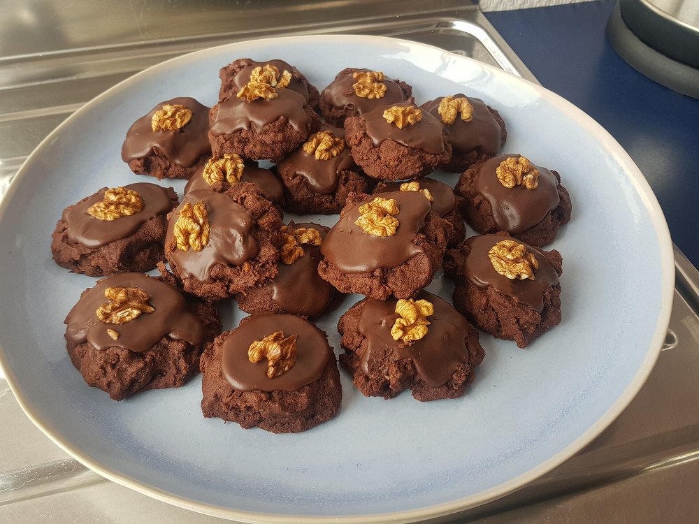 Afghan biscuits, a traditional New Zealand chocolate cookie