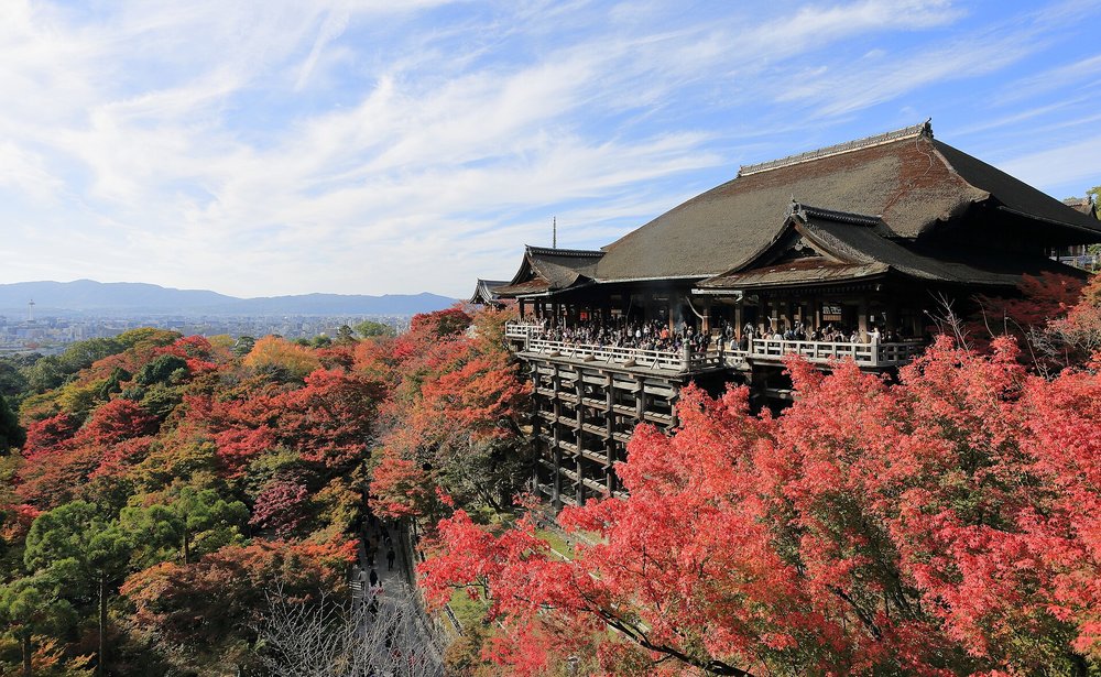 Kiyomizu Temple during fall | Photo Credits: Martin Falbisoner on Wikimedia