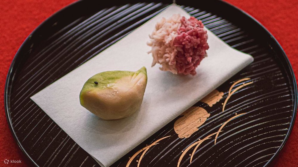 Nerikiri, traditional Japanese confections made out of rice flour and white bean paste.