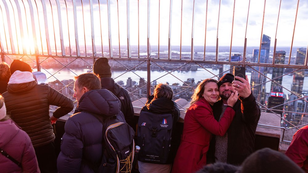 Sunset views at Empire State Building 