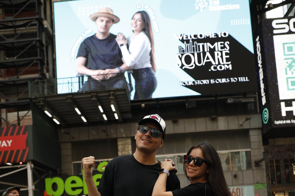 See yourself on a Times Square billboard!