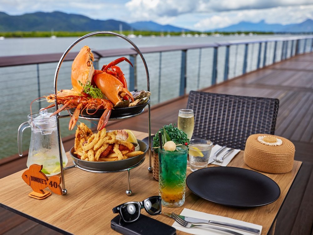 Seafood tower at Dundee’s, Cairns 