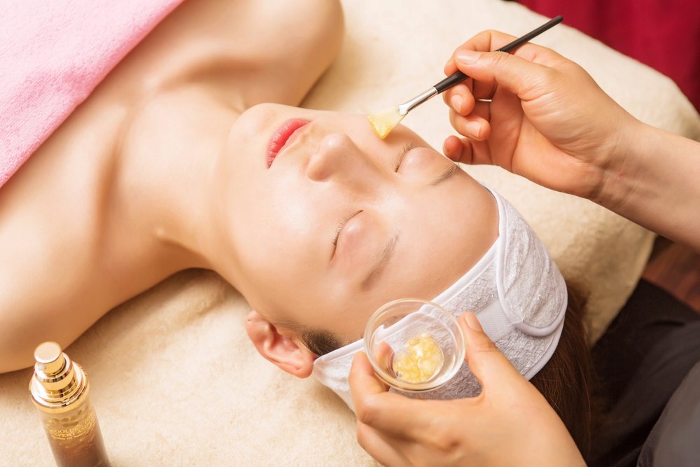 Collagen-infused facial treatment at a Korean spa in Seoul