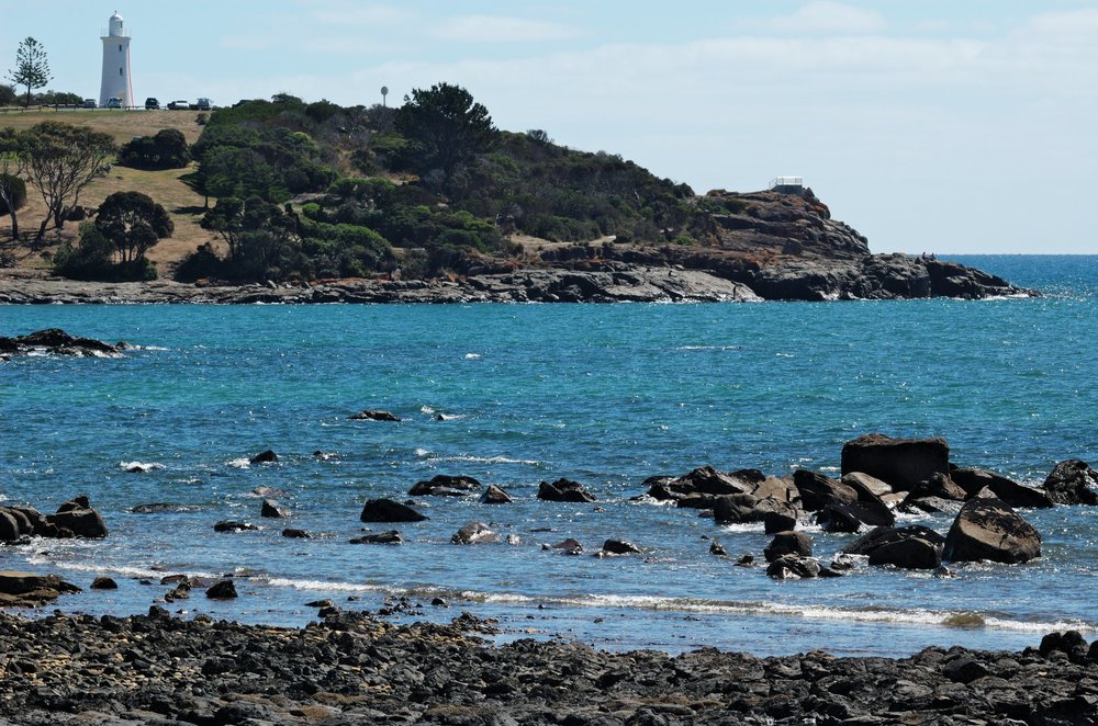 Rocky shoreline and clear water at Devonport Beach near Auckland | Photo Credit: Wikimedia Commons