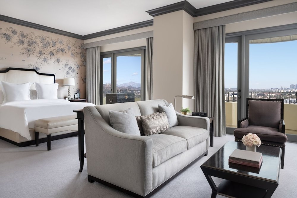 Luxury suite at Four Seasons Hotel Los Angeles 