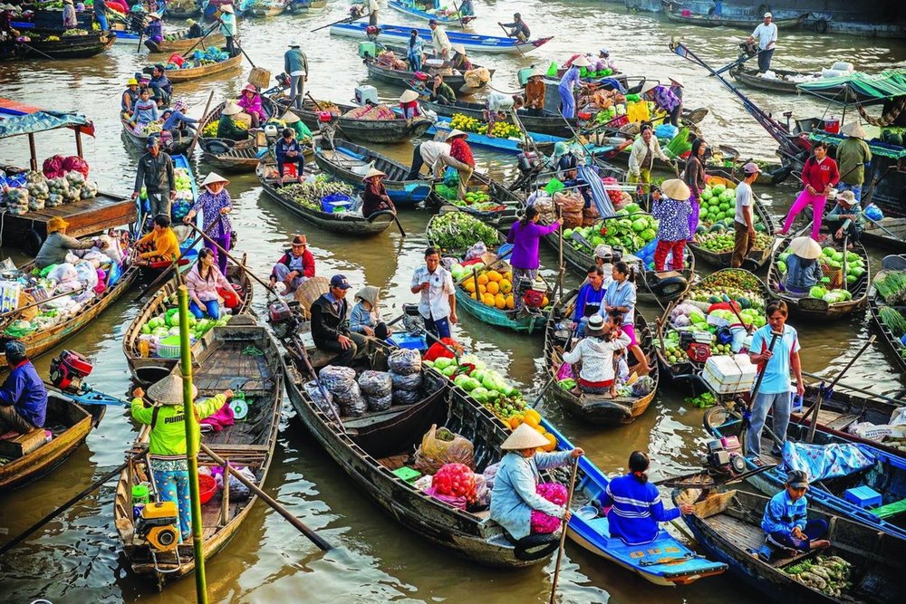 Cai Rang Floating Market in Mekong Delta