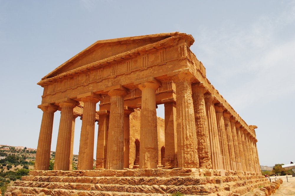 Well-preserved Greek temple at Agrigento’s Valley of the Temples in Agrigento