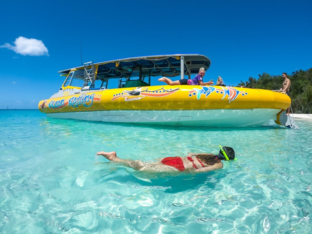 Crystal clear waters at Whitehaven Beach 