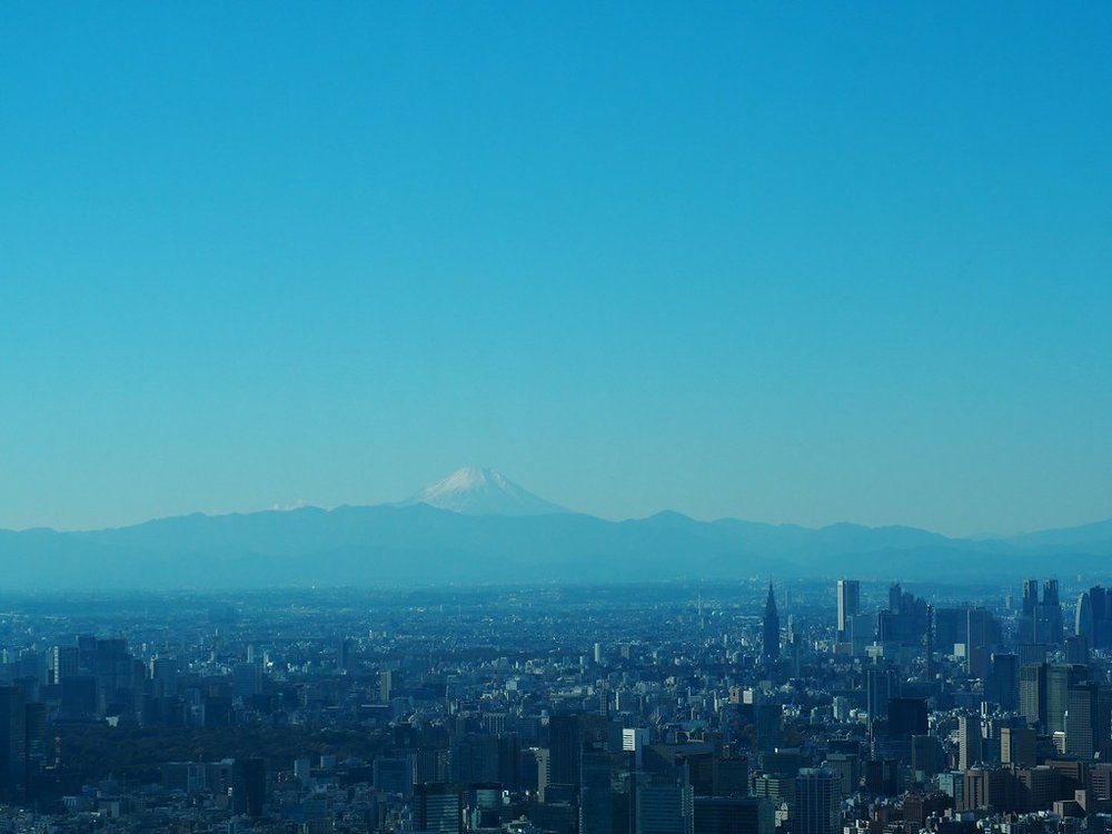 Tokyo skyline and Mount Fuji as seen from Tokyo Sky Tree