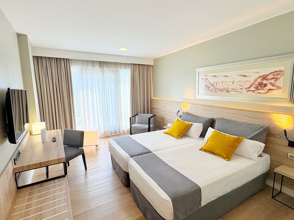 Spacious hotel room at Eurohotel Barcelona Gran Via Fira