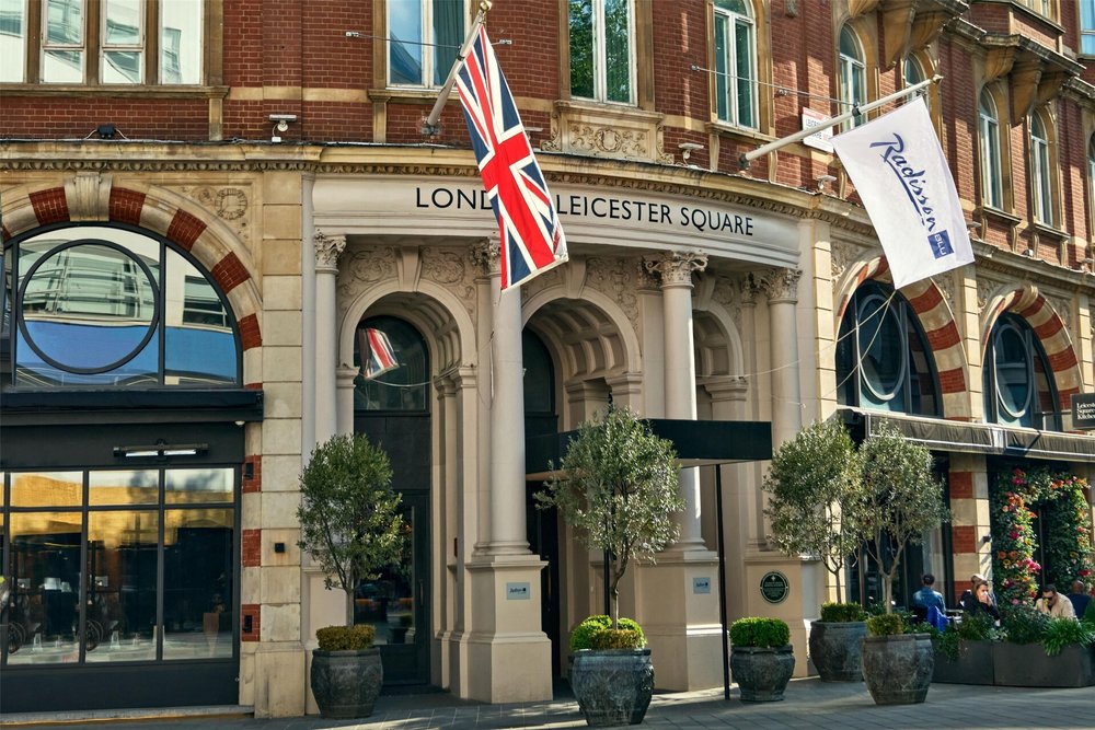 Radisson Blu Hotel Leicester Square exterior in central London