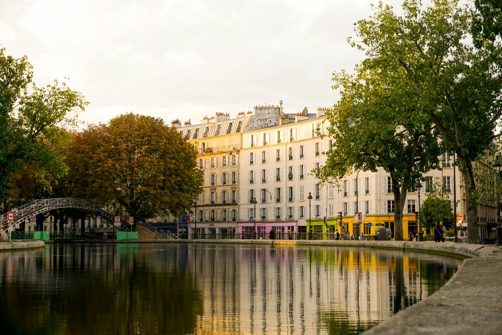 Canal Saint-Martin, with its peaceful waters and vibrant shops lining the canal