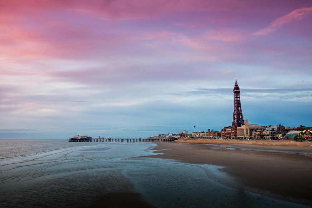  Blackpool Beach with tower at sunset | Photo Credit: Michael D Beckwith on Pexels