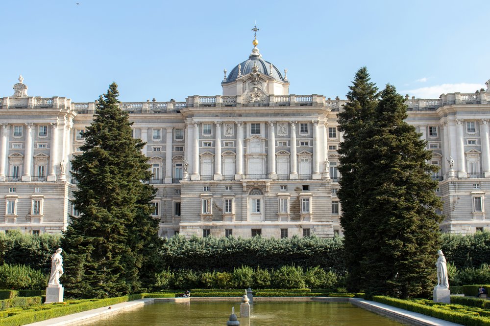 Sabatini Gardens with statues and greenery at the Royal Palace in Madrid | Photo Credit: Rodrigo Curi on Unsplash