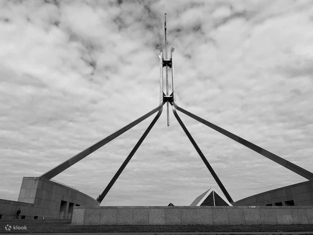 The Parliament House in Canberra.