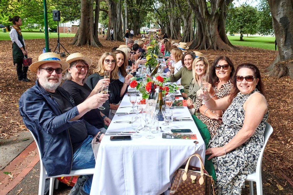 The world’s longest lunch table is one of many activities in the Food & Wine Festival | Photo from Melbourne Food & Wine