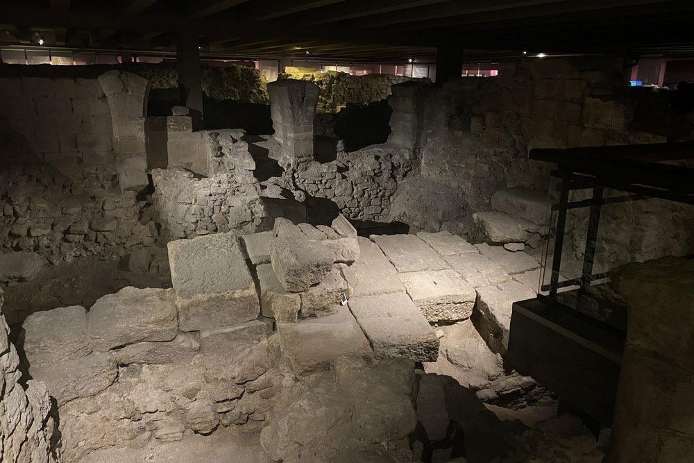 Archaeological Crypt ruins beneath Notre-Dame Paris