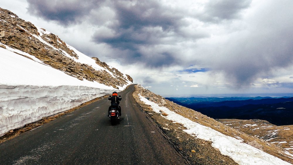 Scenic drive on the hill roads of Mount Blue Sky