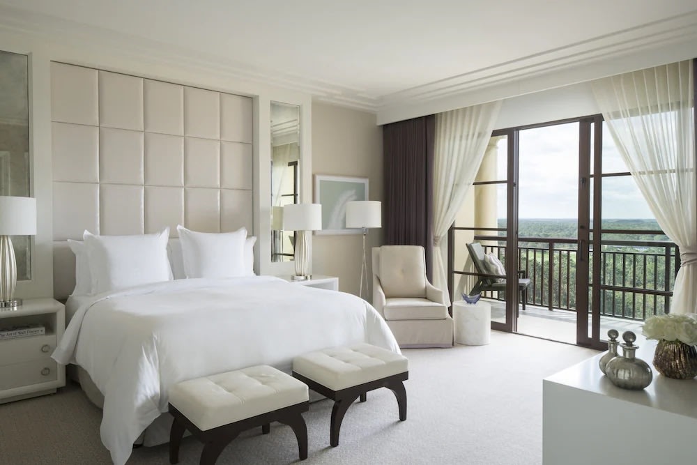 Elegant family suite with balcony at Four Seasons Resort Orlando