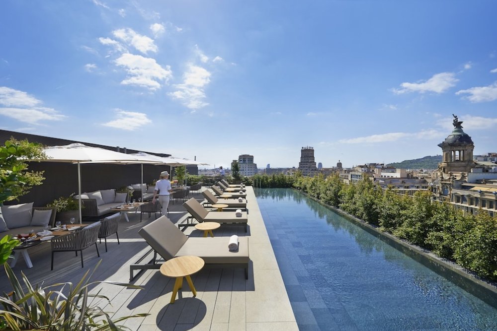 Rooftop pool at Mandarin Oriental, Barcelona